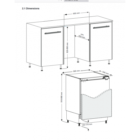 Morris W58115BI Εντοιχιζόμενο Ψυγείο Mini Bar 115lt Υx81,8 Πx59,5 Bx54,8εκ.